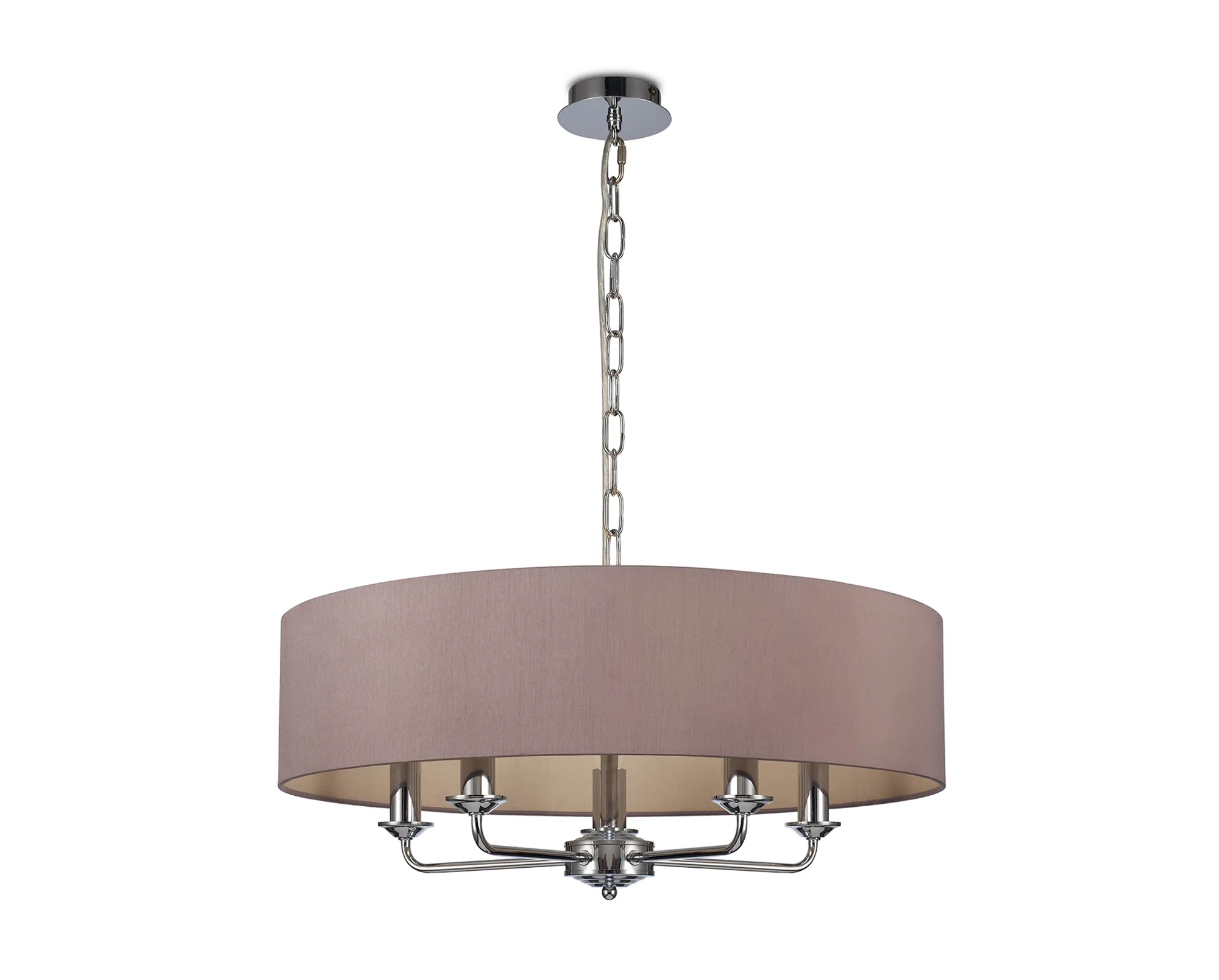 Banyan 60cm 5 Light Pendant Polished Chrome, Taupe/Halo Gold DK0017  Deco Banyan CH TA